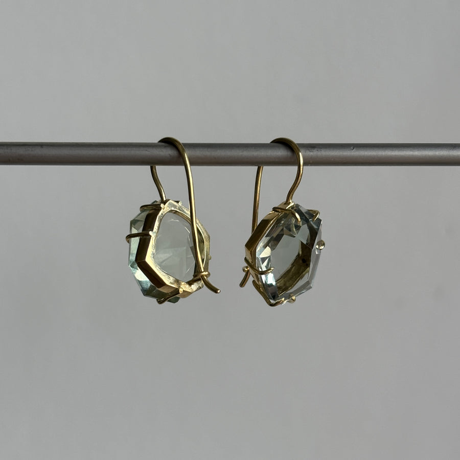 Geometric Prasiolite Earrings