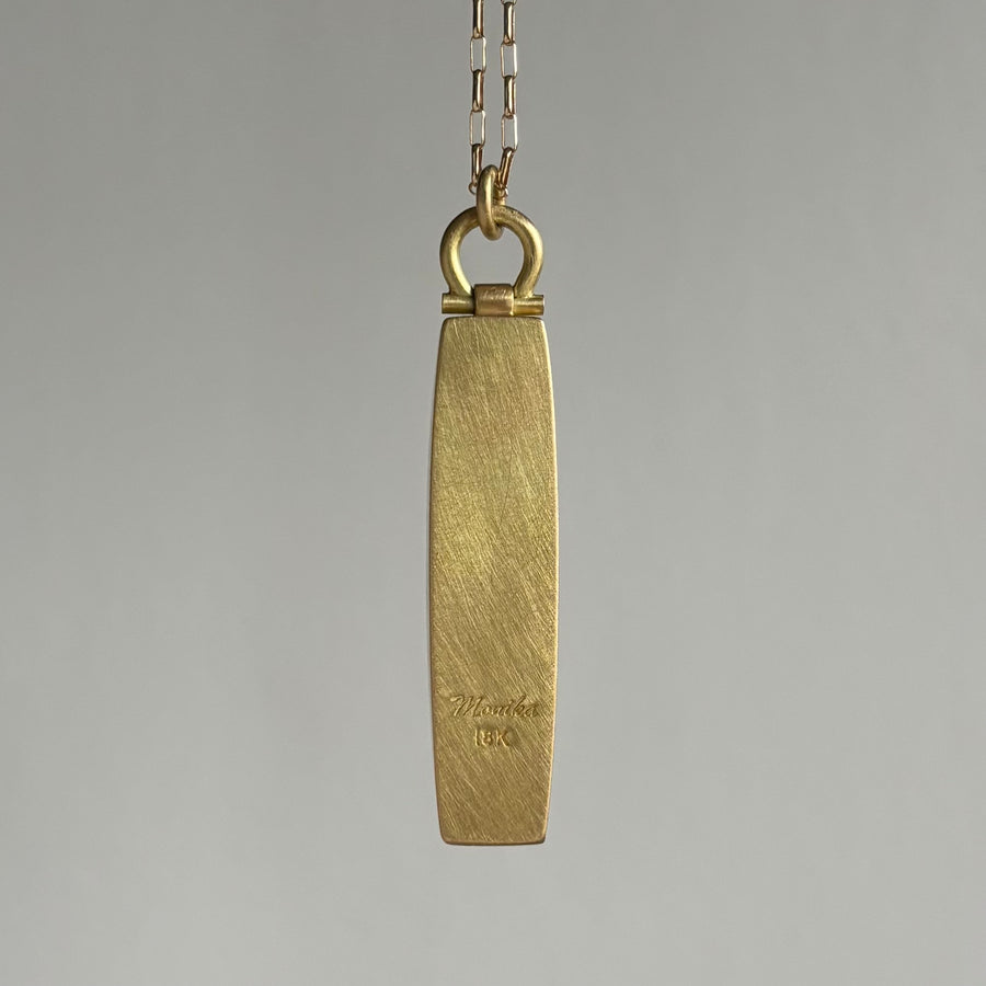 Long Dendritic Quartz Rectangle Pendant