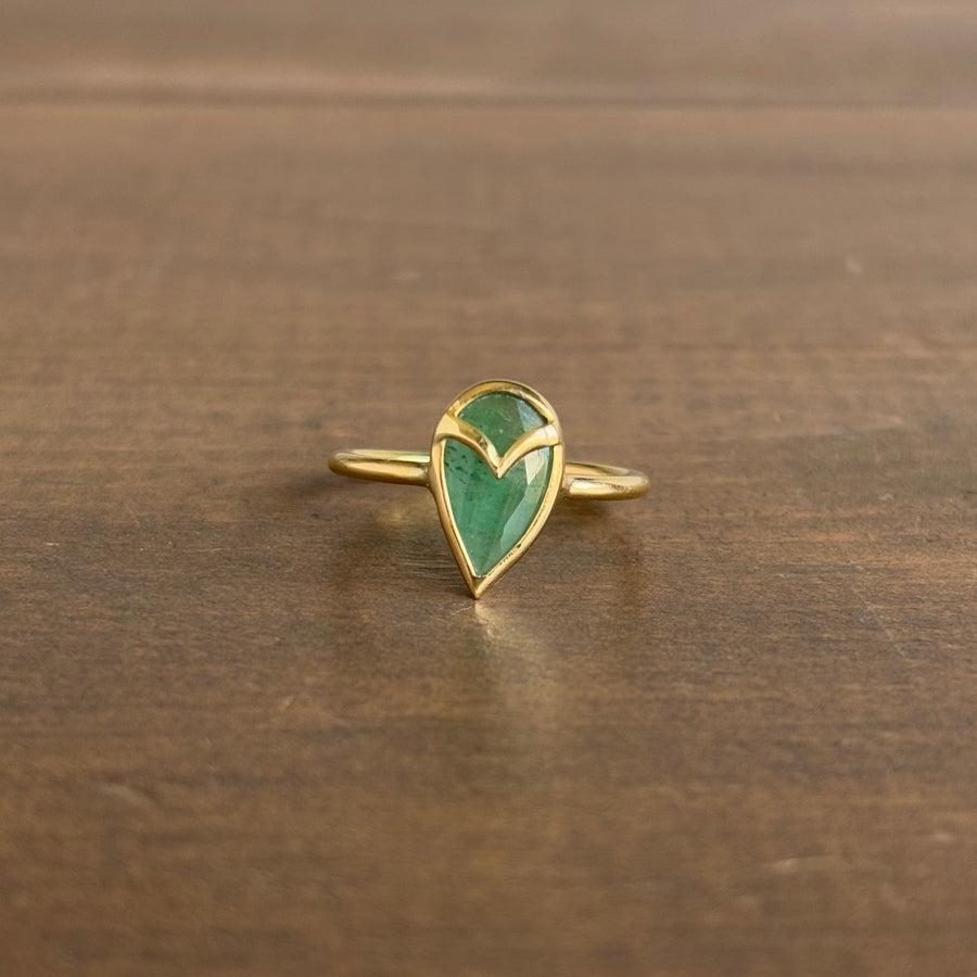 Emerald Owl Ring