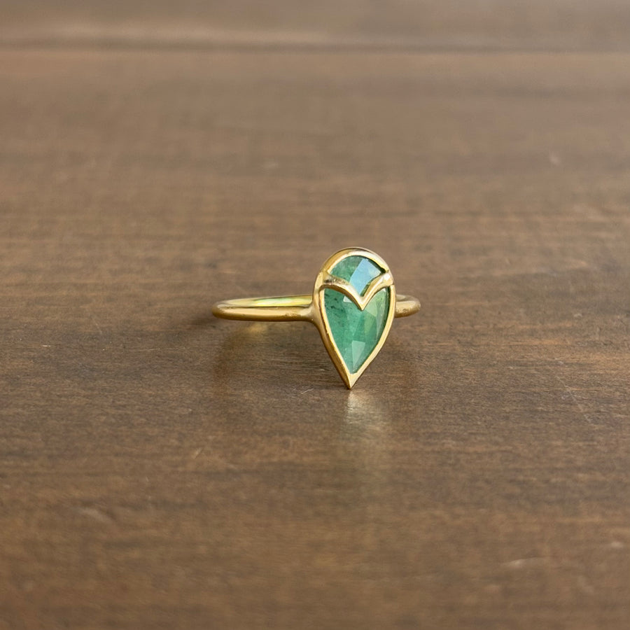 Emerald Owl Ring