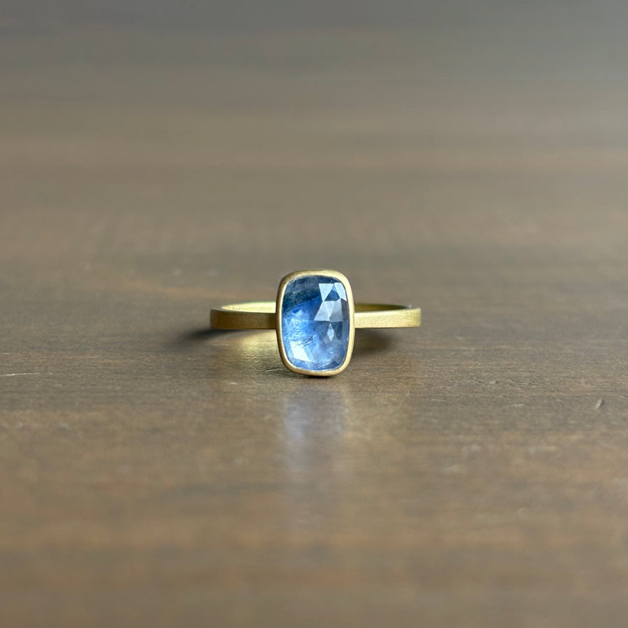 Blue Umba Sapphire Cushion Ring