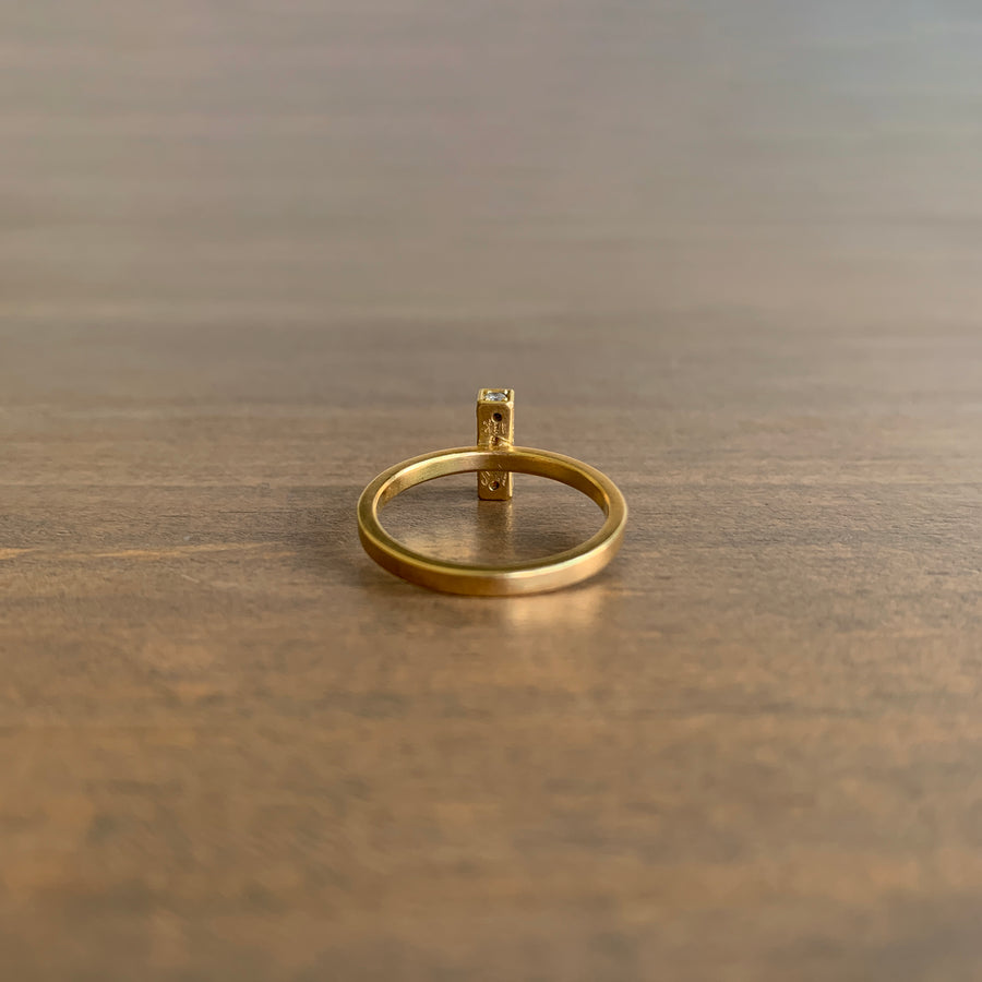Five-Sided Diamond Bar Ring