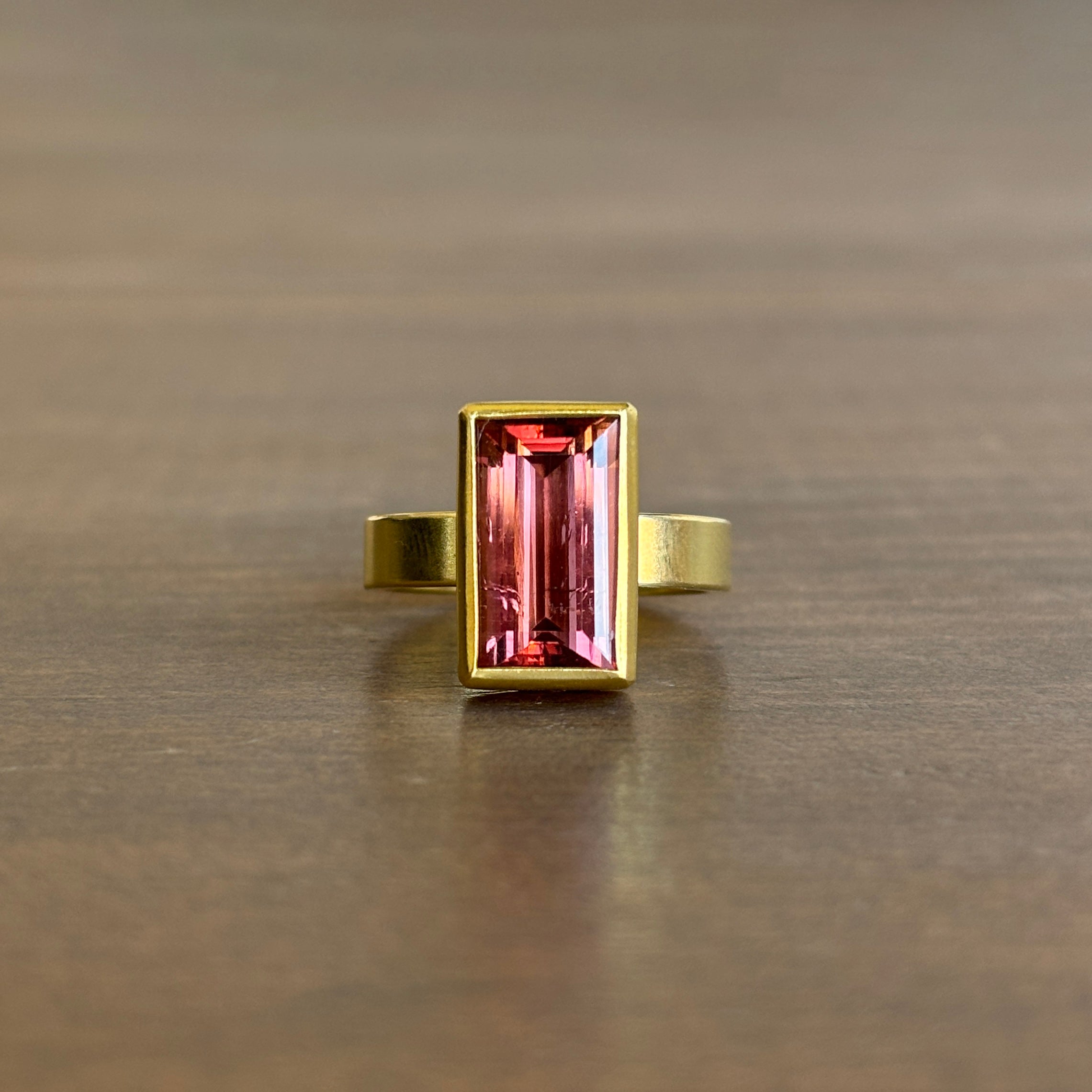 Peach tourmaline ring hotsell