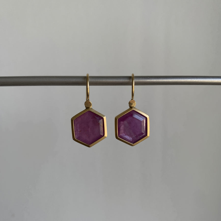 Ruby Crystal Drop Earrings