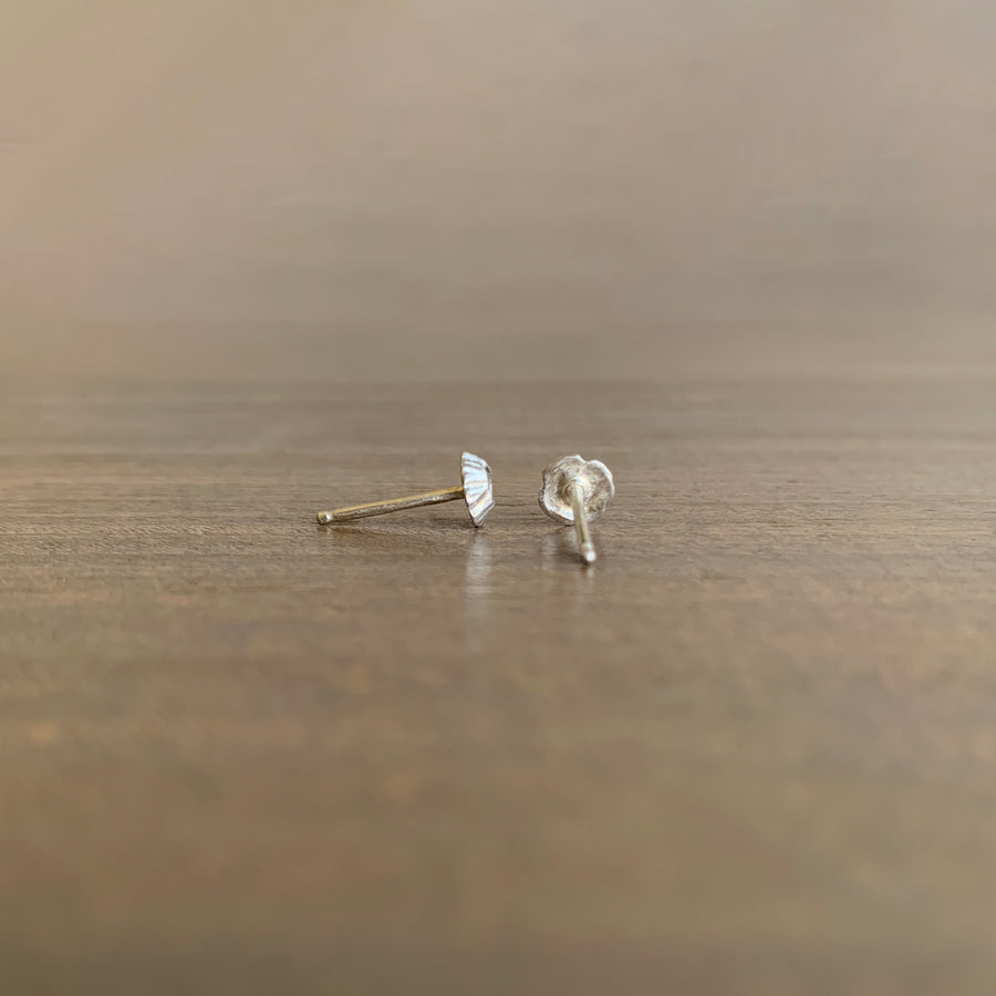 Silver Barnacle Stud Earrings