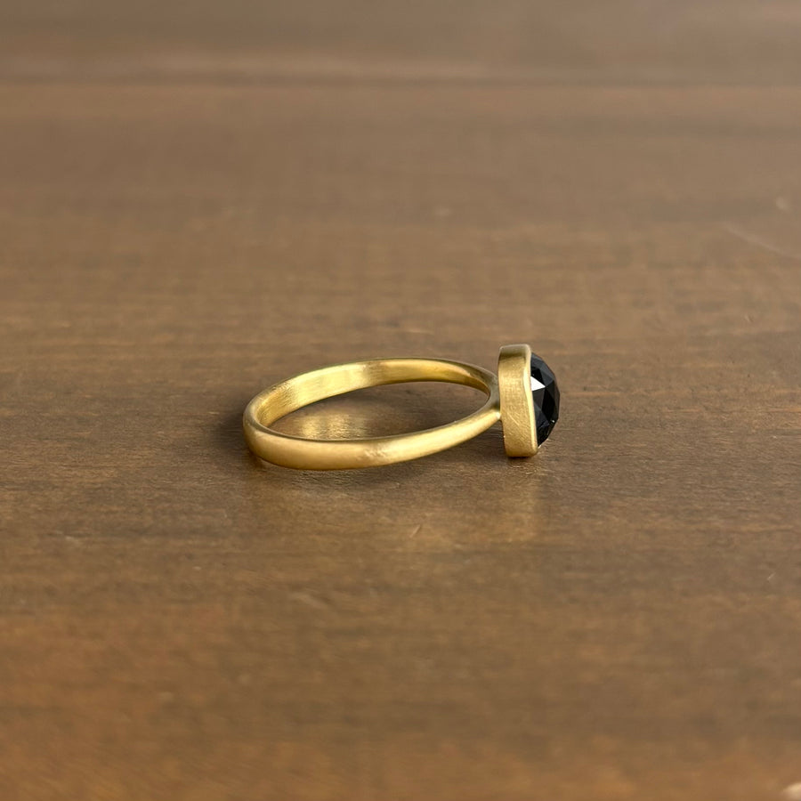 Rubyvale Australian Teal Sapphire Cushion Ring