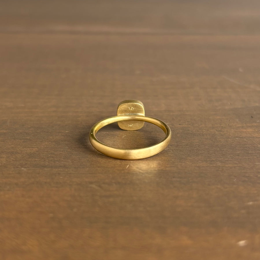 Rubyvale Australian Teal Sapphire Cushion Ring