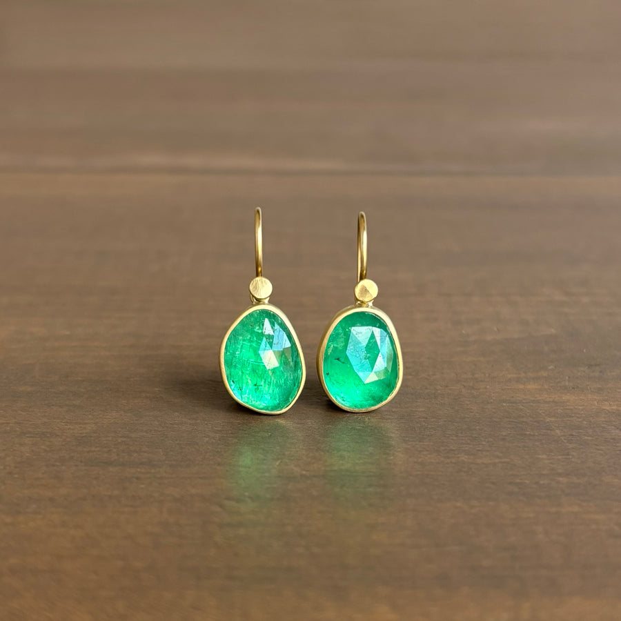 Colombian Emerald Pebble Earrings