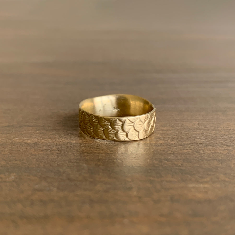 Gold Fish Scale Ring
