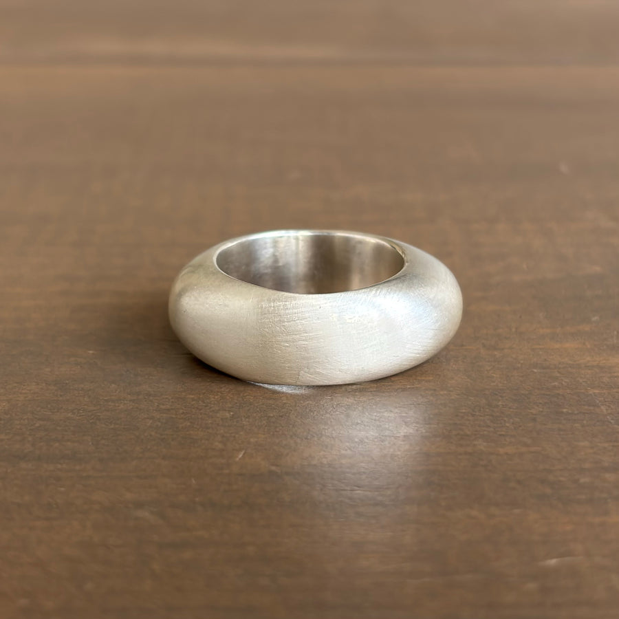 Liquid Sterling Silver 10mm Egg Ring