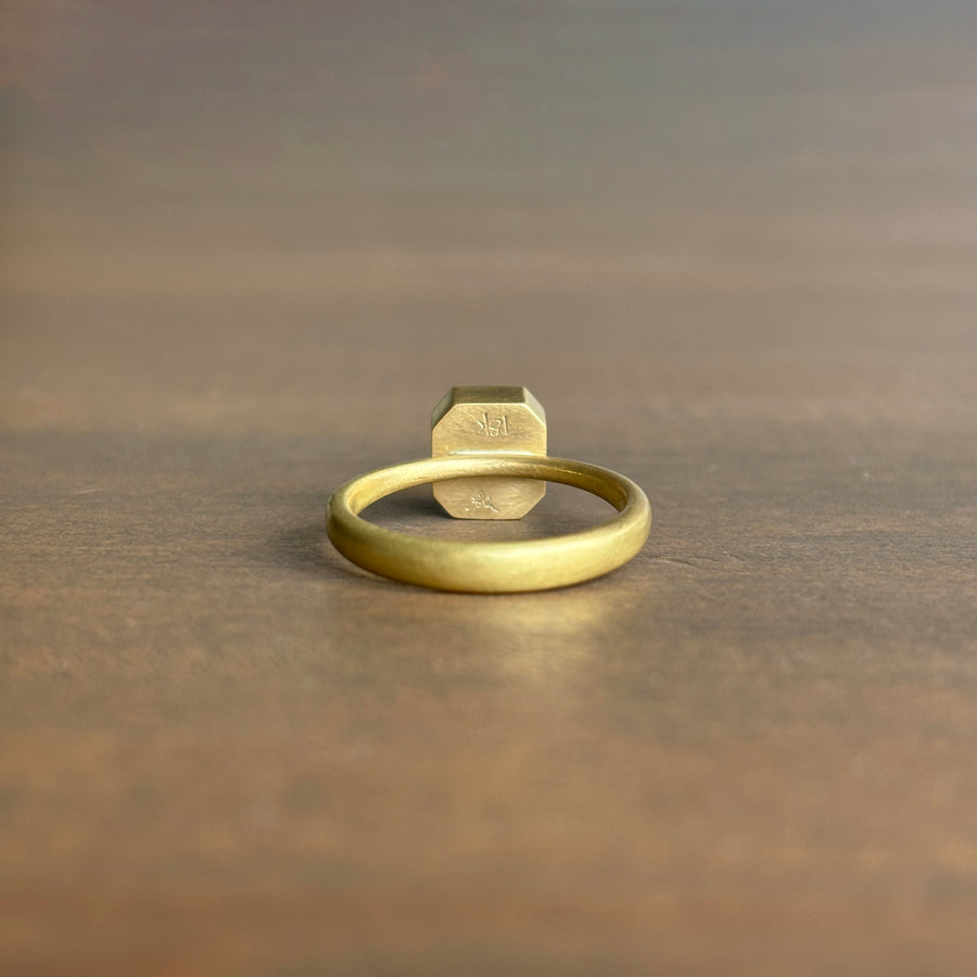 Emerald Cut Blue Sapphire Ring