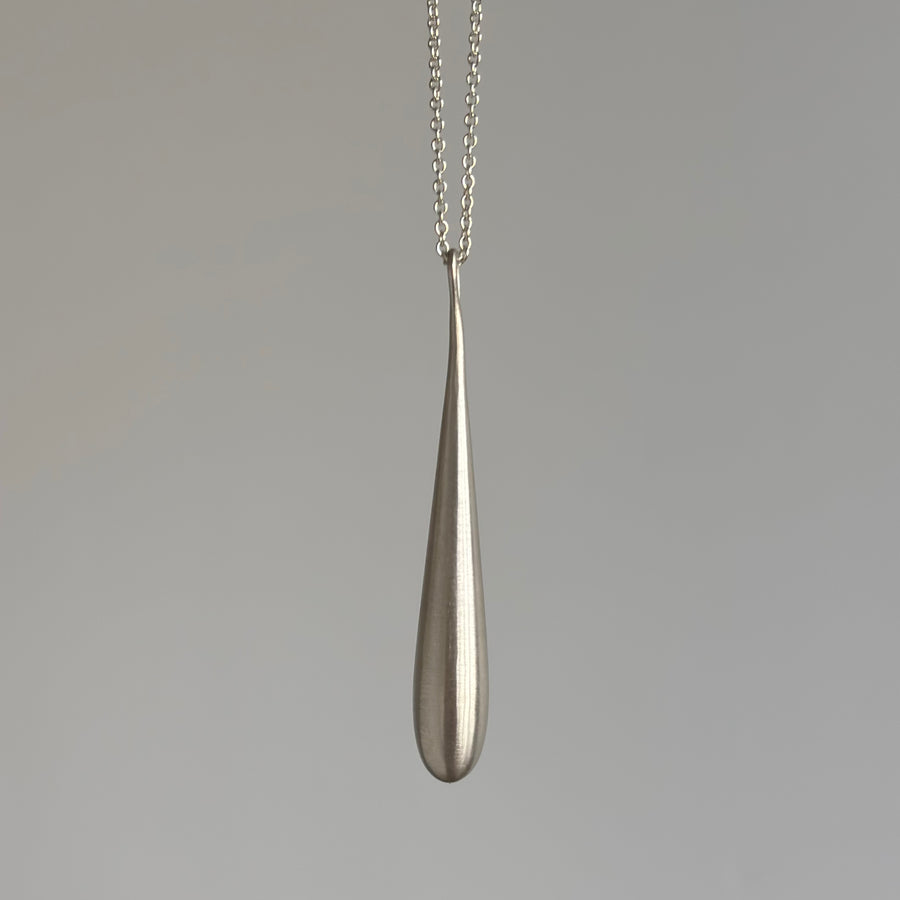 Large Liquid Sterling Silver Drop Pendant