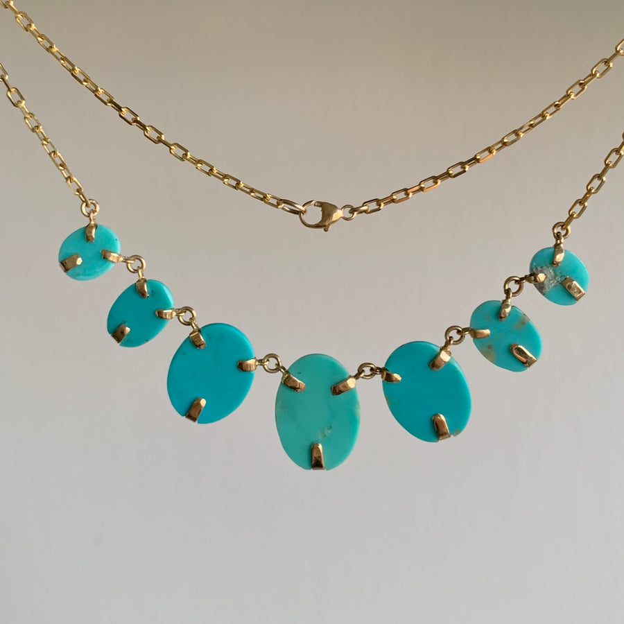 Turquoise Lucky Scarab Charm Necklace