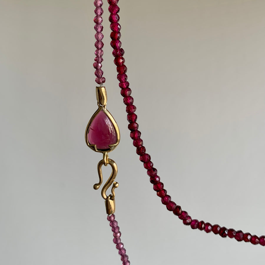 Garnet Serpent Necklace