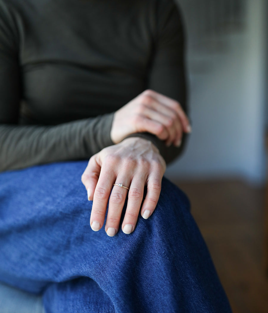 Dark Grey Rustic Diamond Stacker