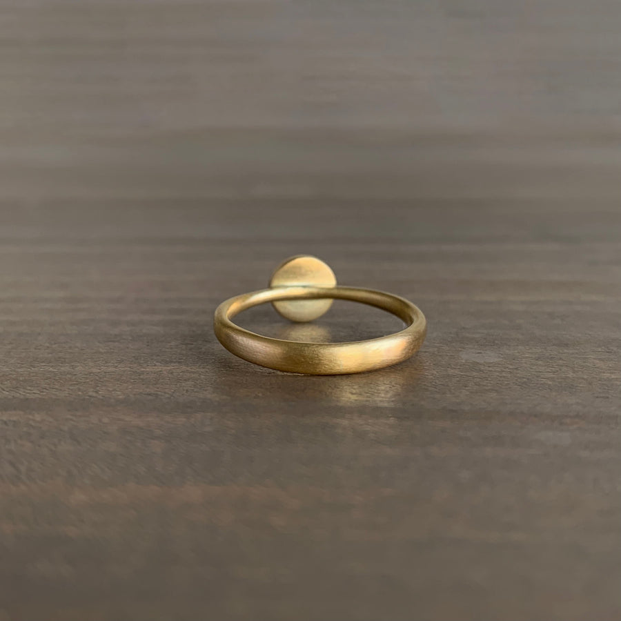 Round Saffron Diamond Ring