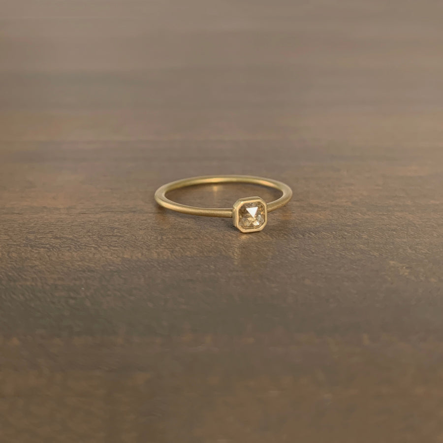 Octagon Diamond Stacker Ring