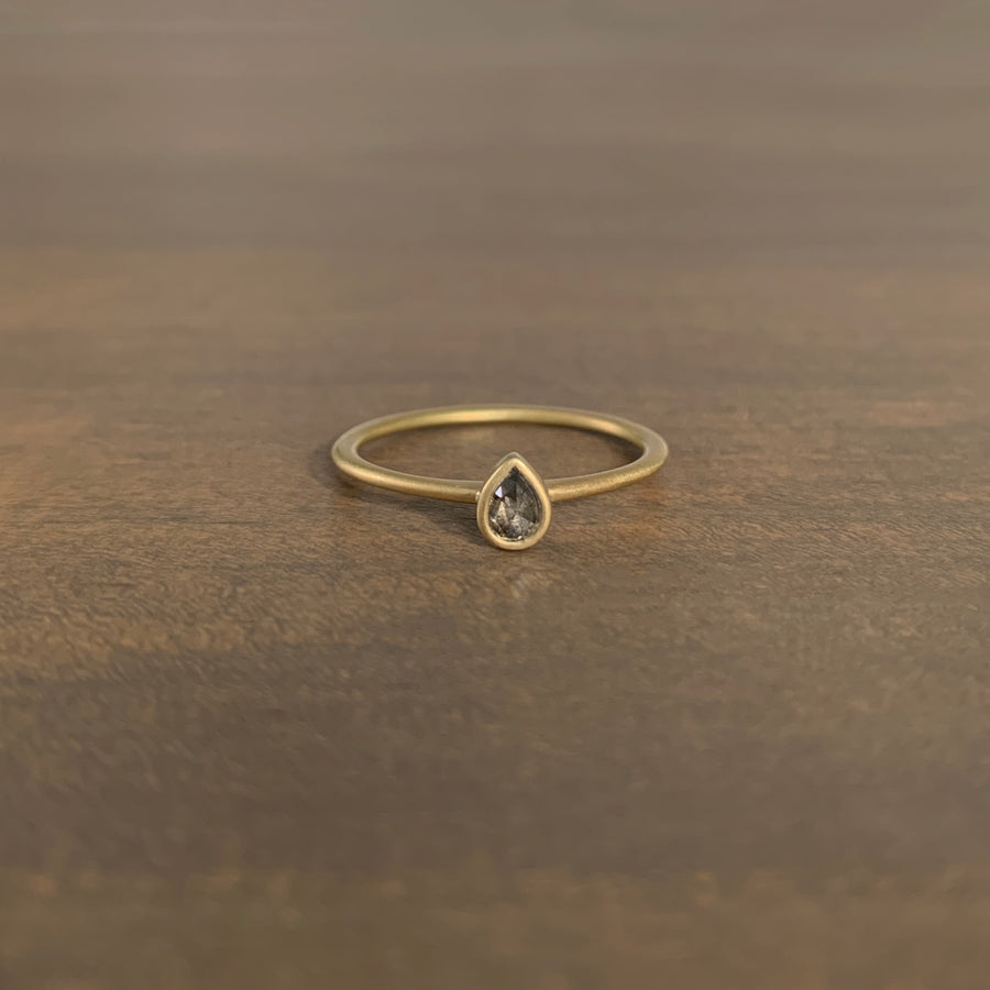Teardrop Diamond Stacker Ring