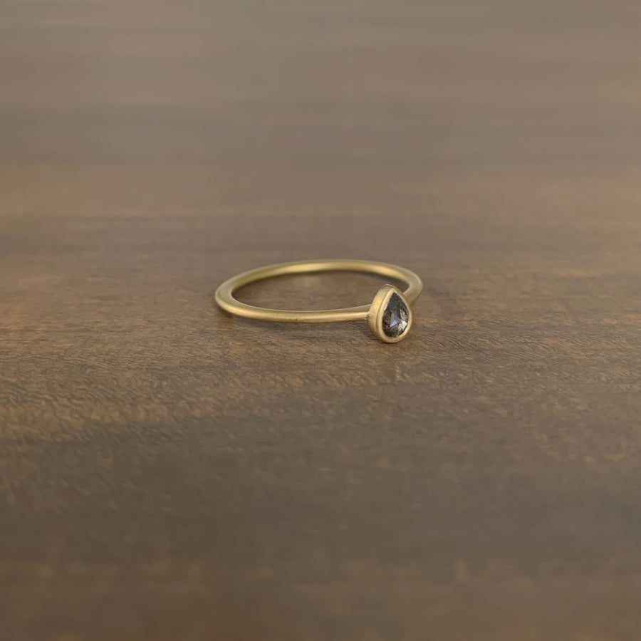 Teardrop Diamond Stacker Ring