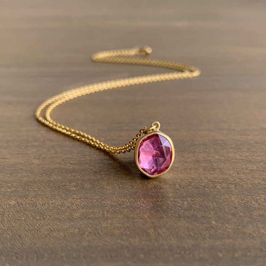 Small Pink Tourmaline Necklace