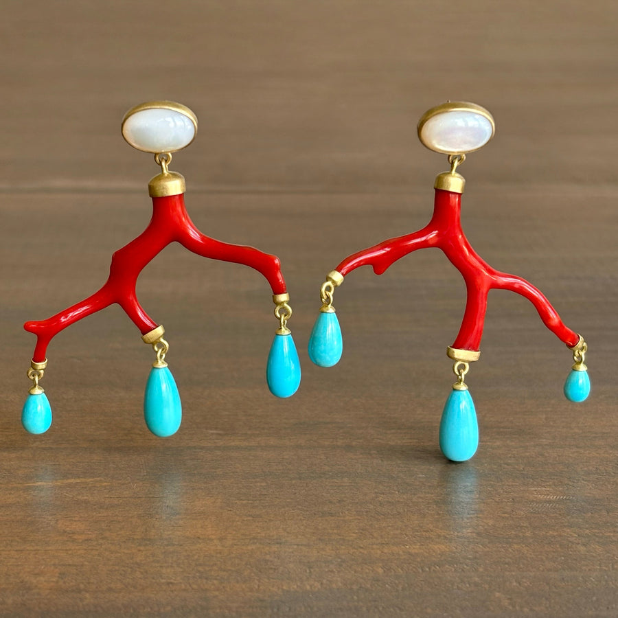 Coral Branch Earrings by Monika Krol