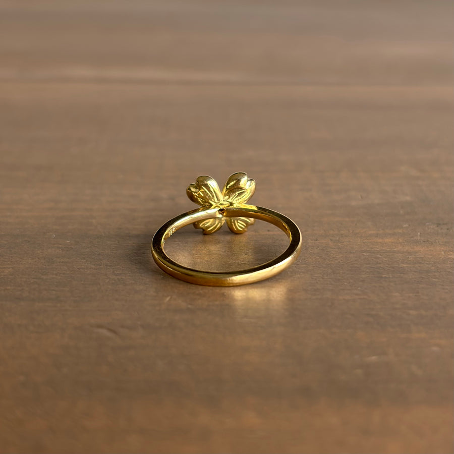 Dogwood Flower Diamond Ring side view 3