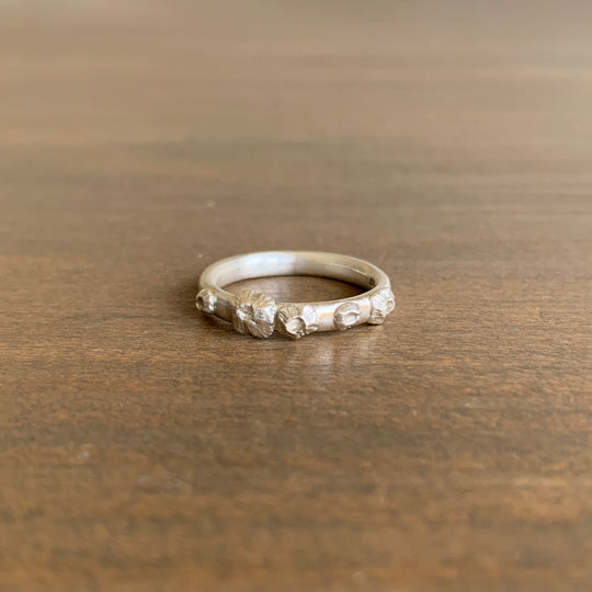 Hannah Blount Silver Barnacle Ring ring front view