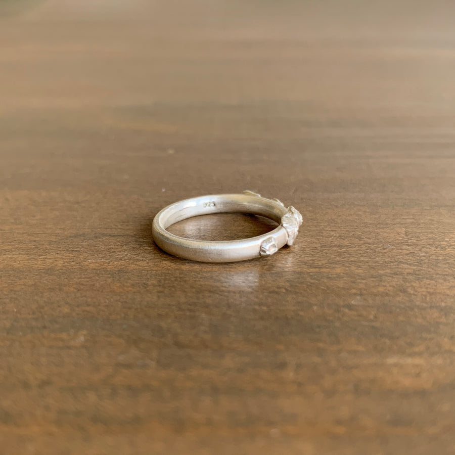 Hannah Blount Silver Barnacle Ring ring side view 2