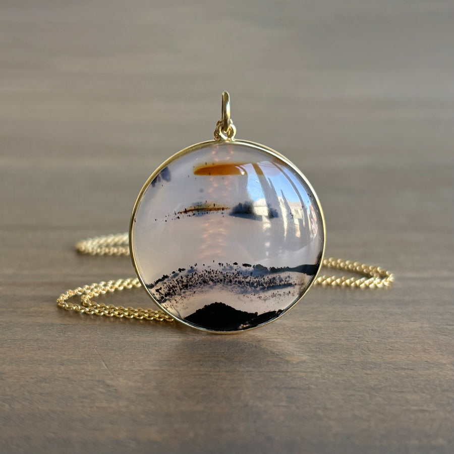 Montana Agate Landscape Pendant