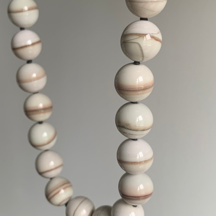Saturn Chalcedony Beaded Necklace