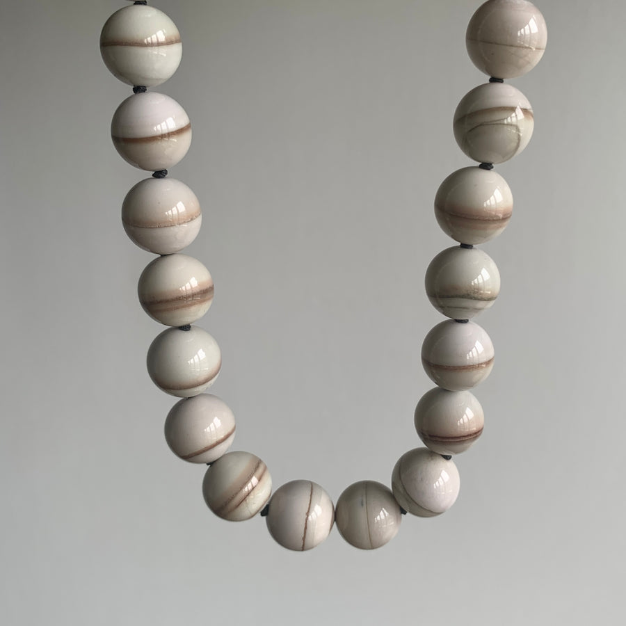 Saturn Chalcedony Beaded Necklace