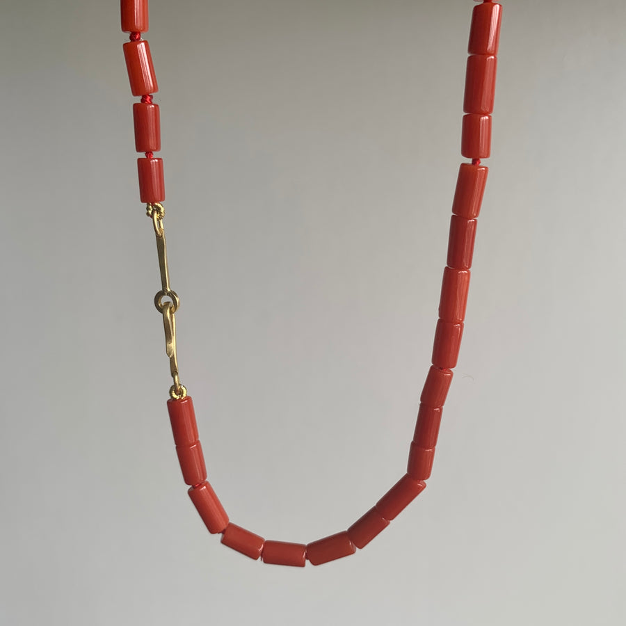 Red Coral Bead Necklace