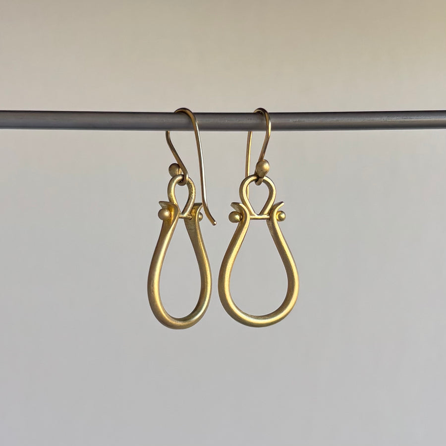 Gold Lyre Earrings