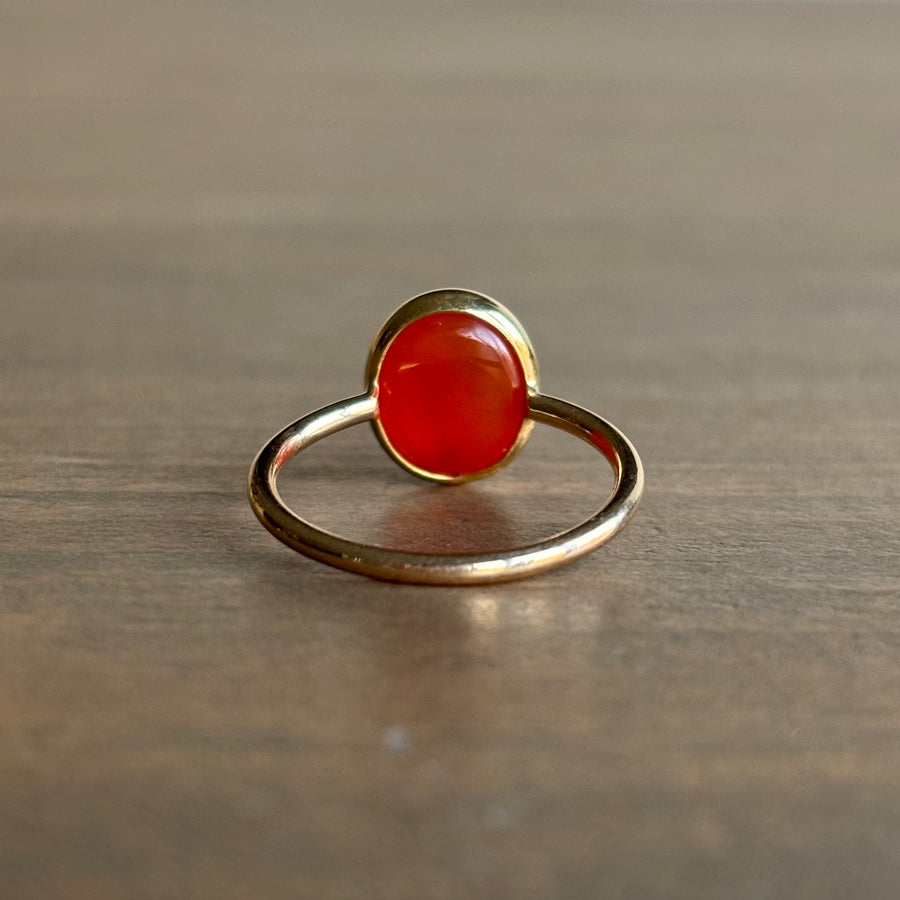 Carnelian Lucky Scarab Ring