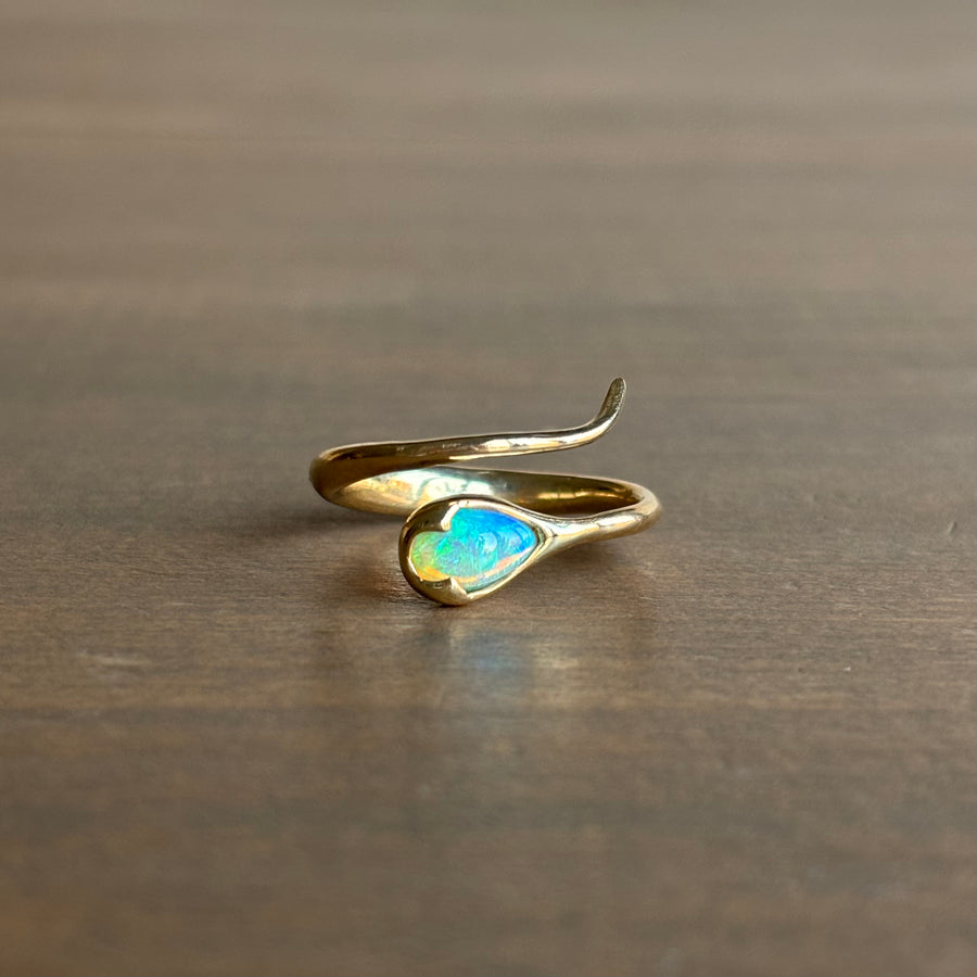 Crystal Opal Serpent Ring