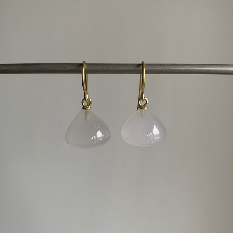 Milky Quartz Drop Earrings