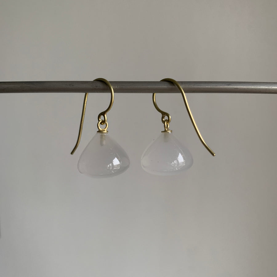 Milky Quartz Drop Earrings