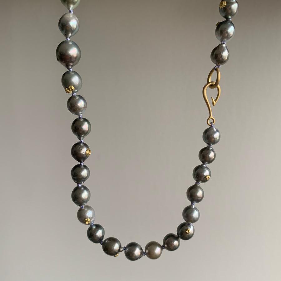 Aurora Tahitian Pearl Ruthie B. Necklace with Barnacles