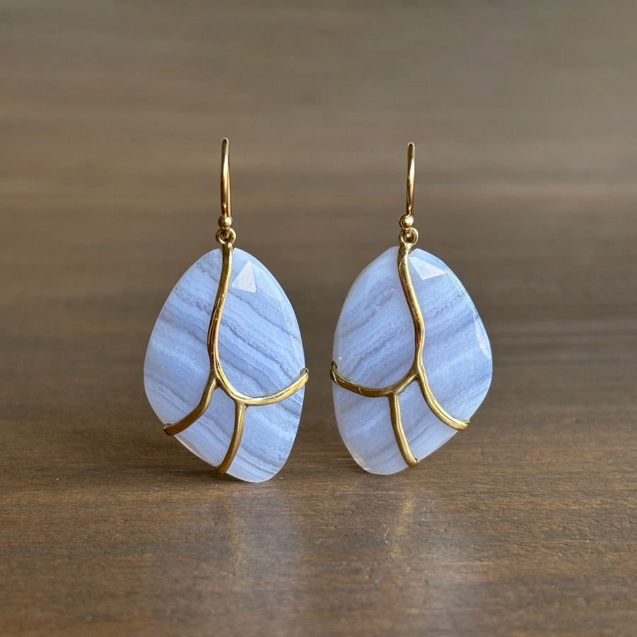 Lace Agate Butterfly Earrings