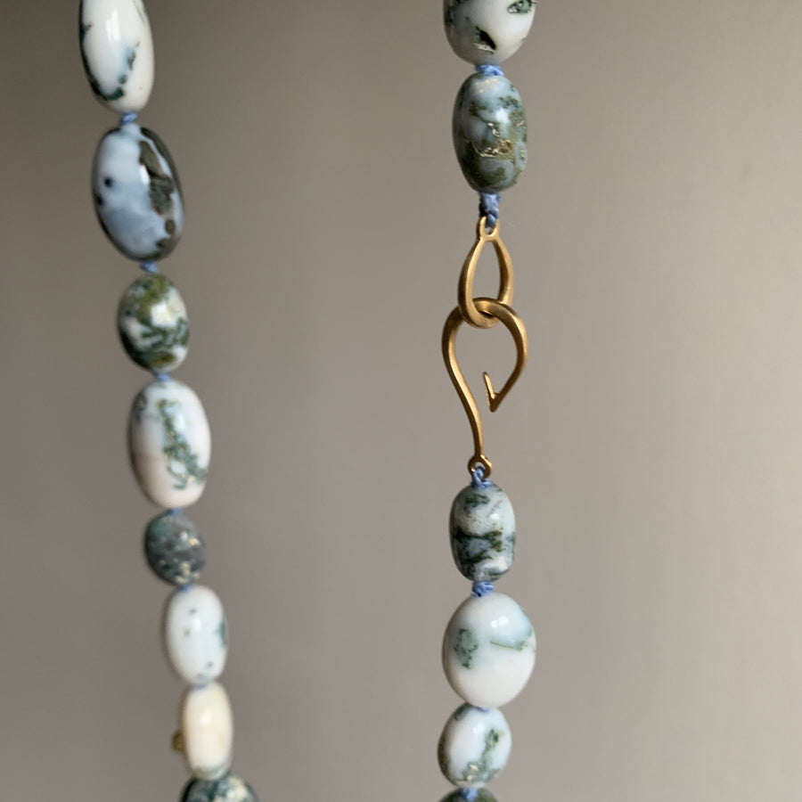 Ondine Blue Opal Ruthie B. Necklace with Barnacles