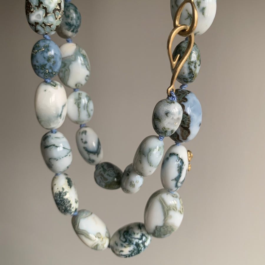 Ondine Blue Opal Ruthie B. Necklace with Barnacles