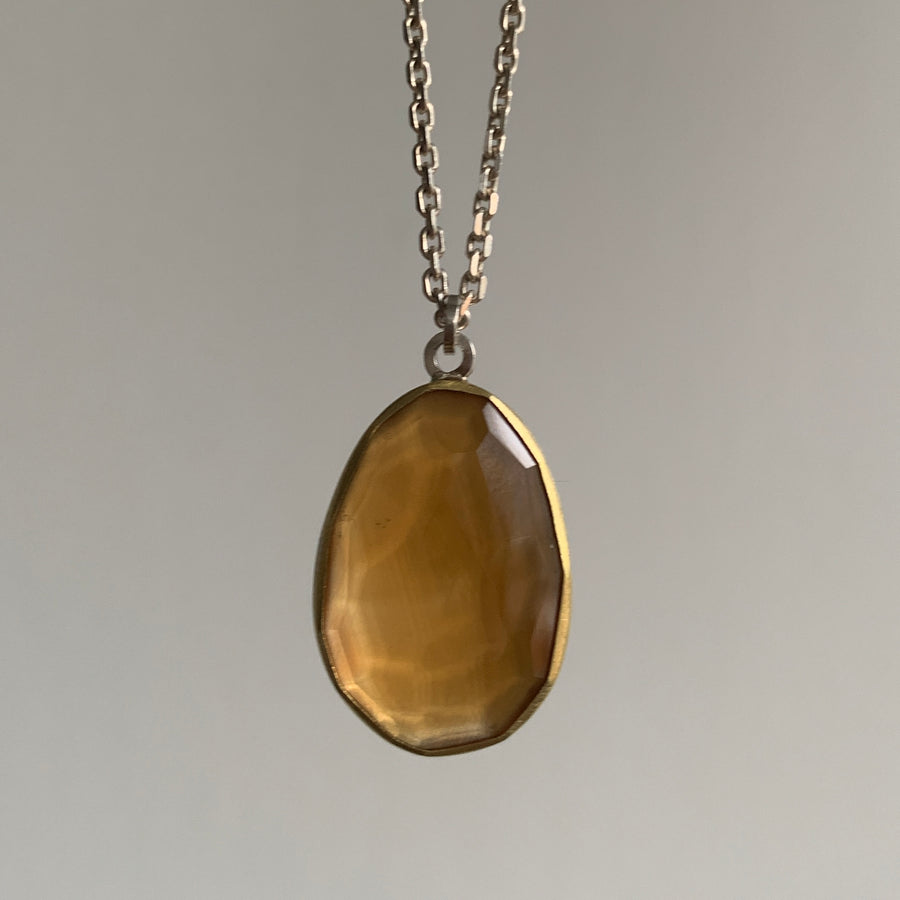 Rose Cut Citrine Pendant