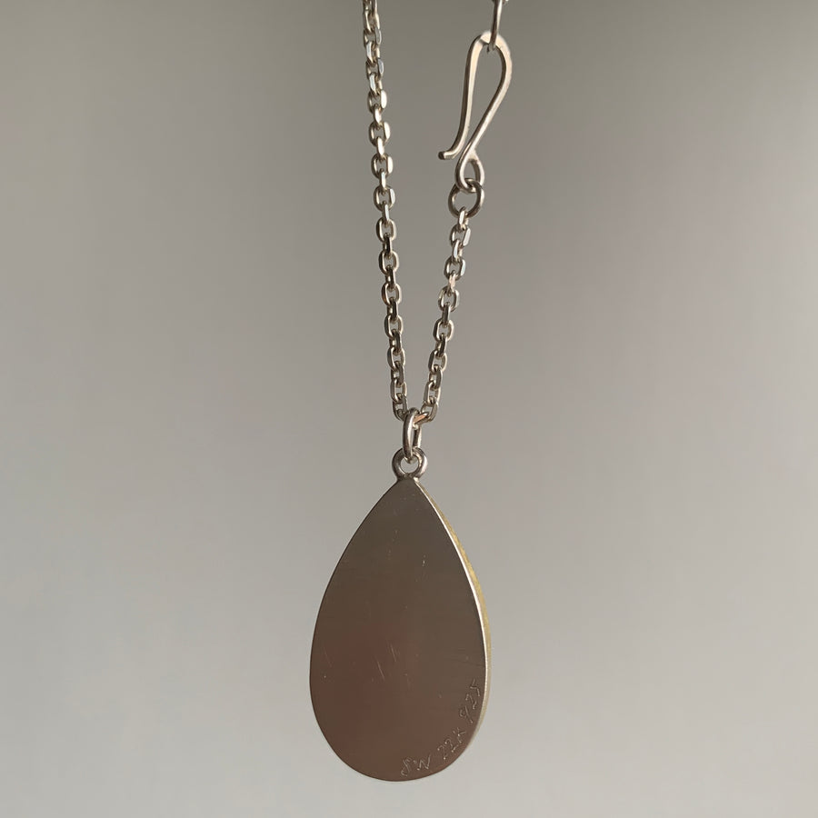 Rose Cut Aquamarine Drop Pendant