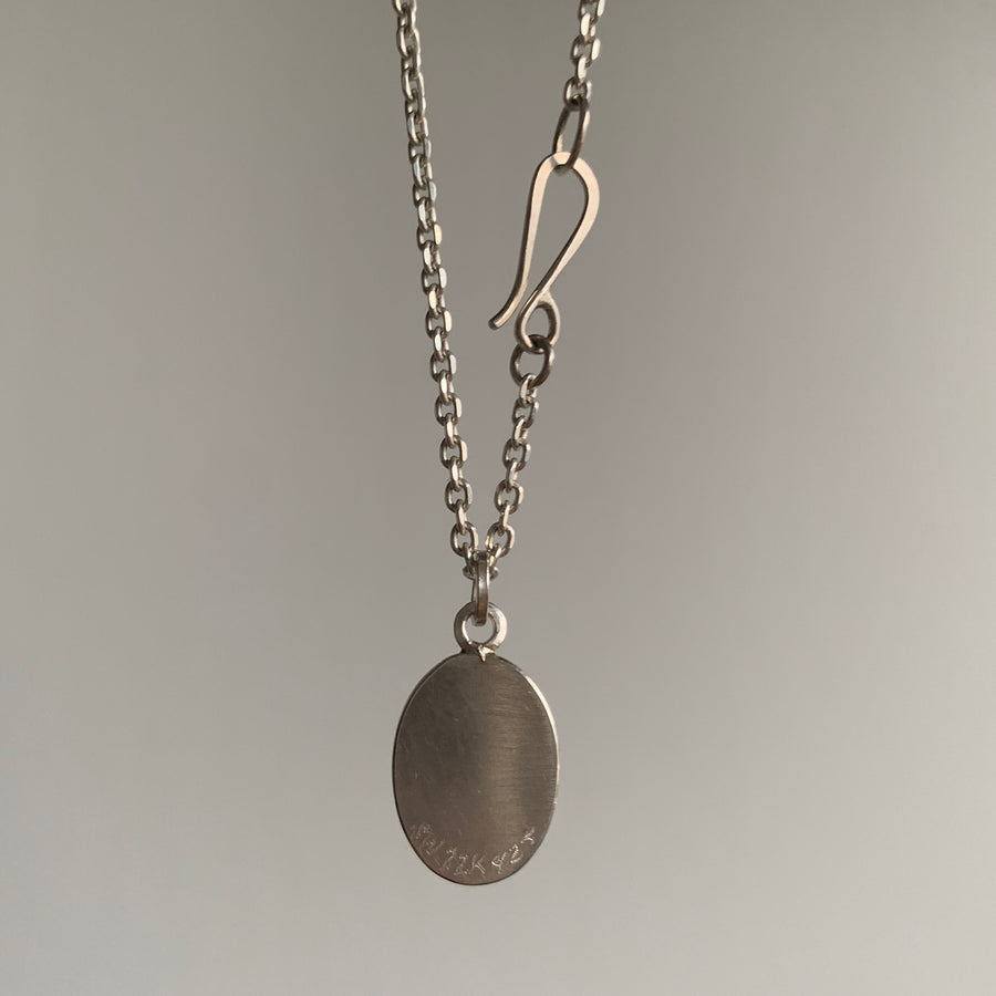 Oval Lavender Ombré Tourmaline Cabochon Pendant