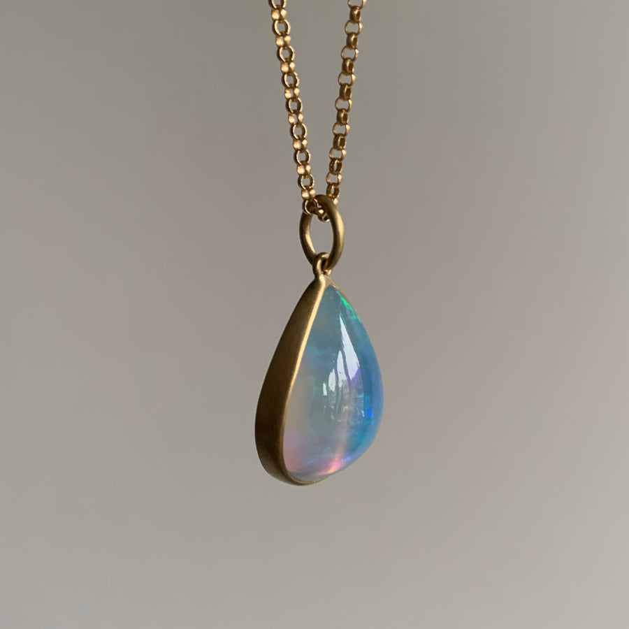 Ethiopian Opal Teardrop Pendant