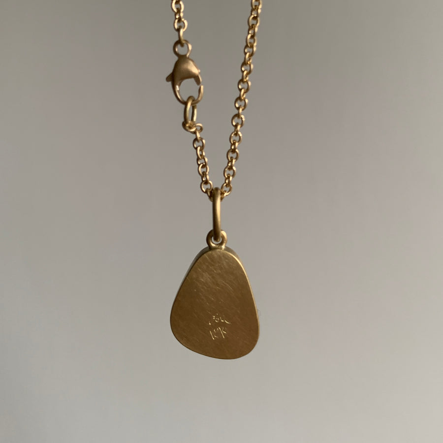 Midnight Blue Sapphire Sequin Pendant