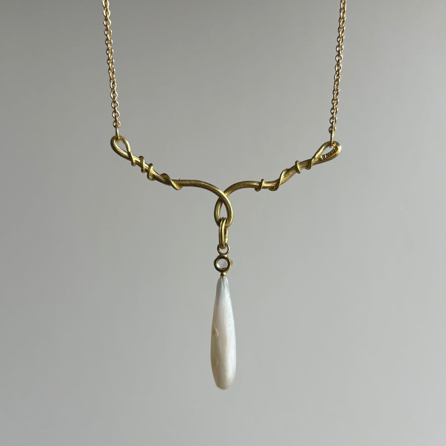 Twisted Vine Necklace with American Freshwater Pearl