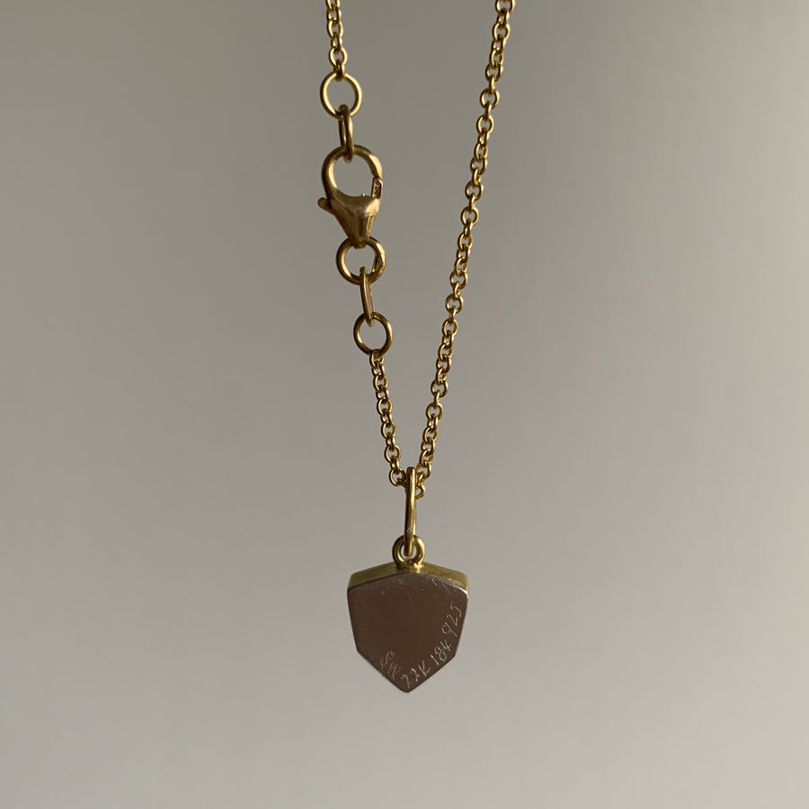 Petite Flying Cloud Turquoise Shield Pendant