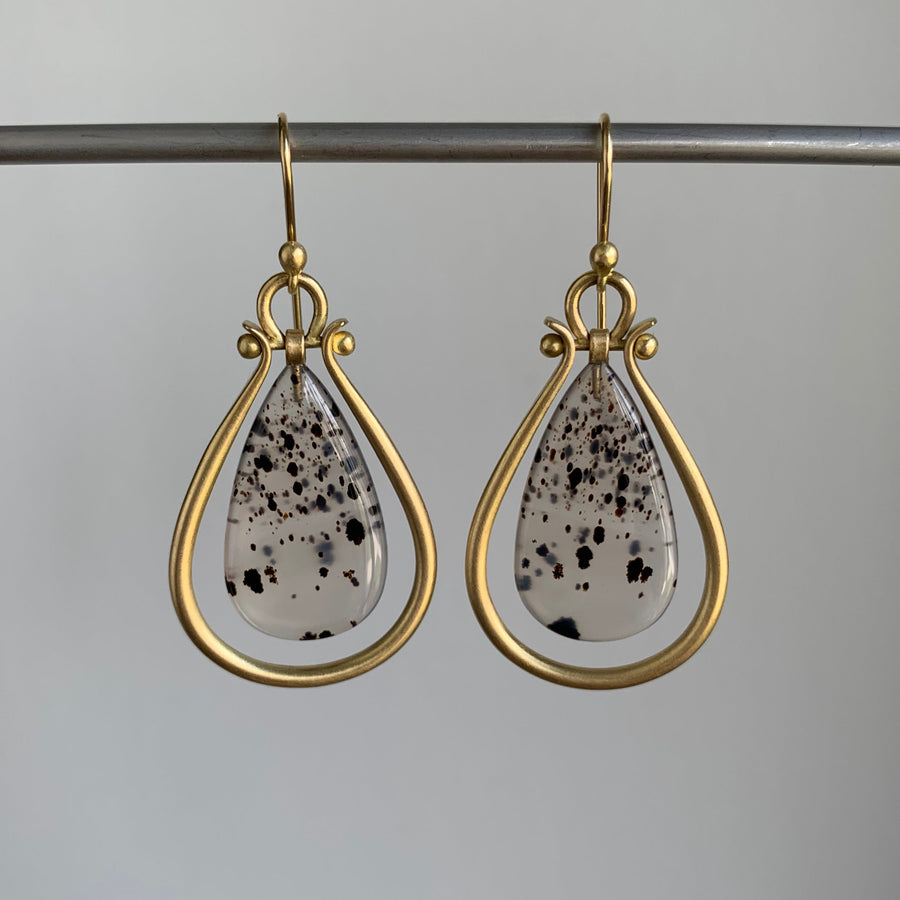 Montana Agate Lyre Earrings