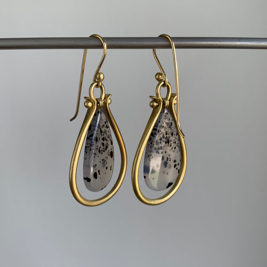 Montana Agate Lyre Earrings